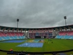 Groundsmen cover the field at the Ekana AB Vajpayee Cricket Stadium | Image for representation (PTI) Groundsmen cover the field at the Ekana AB Vajpayee Cricket Stadium | Image for representation (PTI)