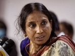 Nalini Sriharan, one of the convicts in the Rajiv Gandhi assassination case, speaks to reporters during a press conference after being released from prison yesterday, in Chennai, Sunday, Nov. 13, 2022. (PTI Photo/R Senthil Kumar) Nalini Sriharan, one of the convicts in the Rajiv Gandhi assassination case, speaks to reporters during a press conference after being released from prison yesterday, in Chennai, Sunday, Nov. 13, 2022. (PTI Photo/R Senthil Kumar)