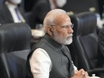 Prime Minister Narendra Modi attends a working session on food and energy security at the G20 Summit, in Bali, Indonesia, Tuesday, Nov. 15, 2022. (PTI Photo) Prime Minister Narendra Modi attends a working session on food and energy security at the G20 Summit, in Bali, Indonesia, Tuesday, Nov. 15, 2022. (PTI Photo)