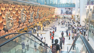 Airport and airline staff then rushed the woman to the Medanta healthcare centre, located inside T3, where she delivered a boy. (HT Photo) Airport and airline staff then rushed the woman to the Medanta healthcare centre, located inside T3, where she delivered a boy. (HT Photo)