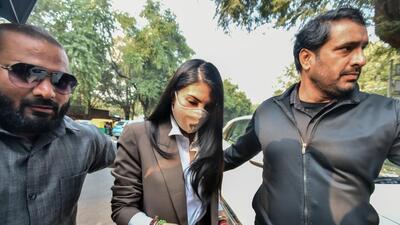 Actor Jacqueline Fernandez arrives to appear for a hearing in the Patiala House Court in connection with the alleged  ₹200 crore money laundering case involving conman Sukesh Chandrashekar, in New Delhi, India, on Tuesday, November 15, 2022. (Raj K Raj/ HT Photo)