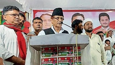 The announcement was made by senior party leader Mohd Azam Khan at party office.(HT PHOTO) (File)
