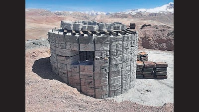 A 3D-printed bunker. (HT Photo) A 3D-printed bunker. (HT Photo)