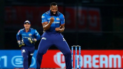 Mumbai Indians' Kieron Pollard celebrates (IPL/BCCI) Mumbai Indians' Kieron Pollard celebrates (IPL/BCCI)