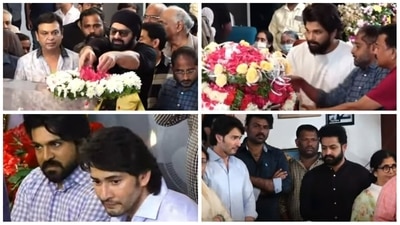 Actors such as Prabhas, Allu Arjun, Jr NTR, and Ram Charan reached Mahesh Babu's residence to pay respects to Krishna. Actors such as Prabhas, Allu Arjun, Jr NTR, and Ram Charan reached Mahesh Babu's residence to pay respects to Krishna.