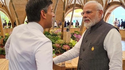G-20 summit: Rishi Sunak meets with PM Modi. (PMO/ Twitter) G-20 summit: Rishi Sunak meets with PM Modi. (PMO/ Twitter)