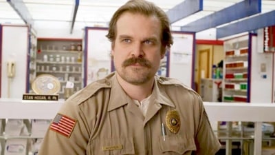 David Harbour plays Jim Hopper in Stranger Things. David Harbour plays Jim Hopper in Stranger Things.