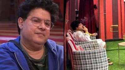 Sajid Khan caught smoking in Bigg Boss 16. Sajid Khan caught smoking in Bigg Boss 16.