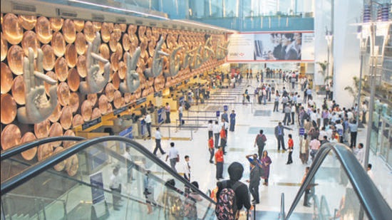 Airport and airline staff then rushed the woman to the Medanta healthcare centre, located inside T3, where she delivered a boy. (HT Photo)