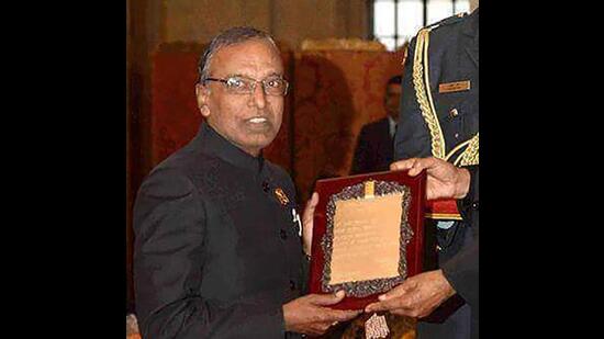 Sangeet Natak Akademi award winner Brajkishore Dubey. (HT Photo)