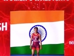 Indian wrestler Vinesh Phogat wins a Bronze medal at the World Wrestling Championships 2022(ANI) Indian wrestler Vinesh Phogat wins a Bronze medal at the World Wrestling Championships 2022(ANI)