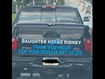 Person puts up a sticker to help the man who saved her daughter's life.(Twitter/@DudespostingWs) Person puts up a sticker to help the man who saved her daughter's life.(Twitter/@DudespostingWs)