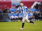 Argentina's Lionel Messi celebrates his goal during the second half of an international friendly (AP) Argentina's Lionel Messi celebrates his goal during the second half of an international friendly (AP)