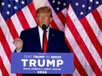 Former US President Donald Trump speaks at the Mar-a-Lago Club in Palm Beach, Florida. Former US President Donald Trump speaks at the Mar-a-Lago Club in Palm Beach, Florida.