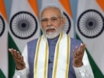 Prime Minister Narendra Modi addresses the Bengaluru Tech Summit 2022, via a video message on Wednesday, Nov. 16, 2022.(PTI) Prime Minister Narendra Modi addresses the Bengaluru Tech Summit 2022, via a video message on Wednesday, Nov. 16, 2022.(PTI)