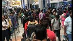 Long queues at security checkpoints on Tuesday. (HT PHOTO) Long queues at security checkpoints on Tuesday. (HT PHOTO)