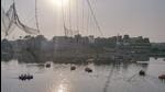 The suspension bridge in Gujatat’s Morbi collapsed on October 30, claiming lives of 135 people. (PTI) The suspension bridge in Gujatat’s Morbi collapsed on October 30, claiming lives of 135 people. (PTI)