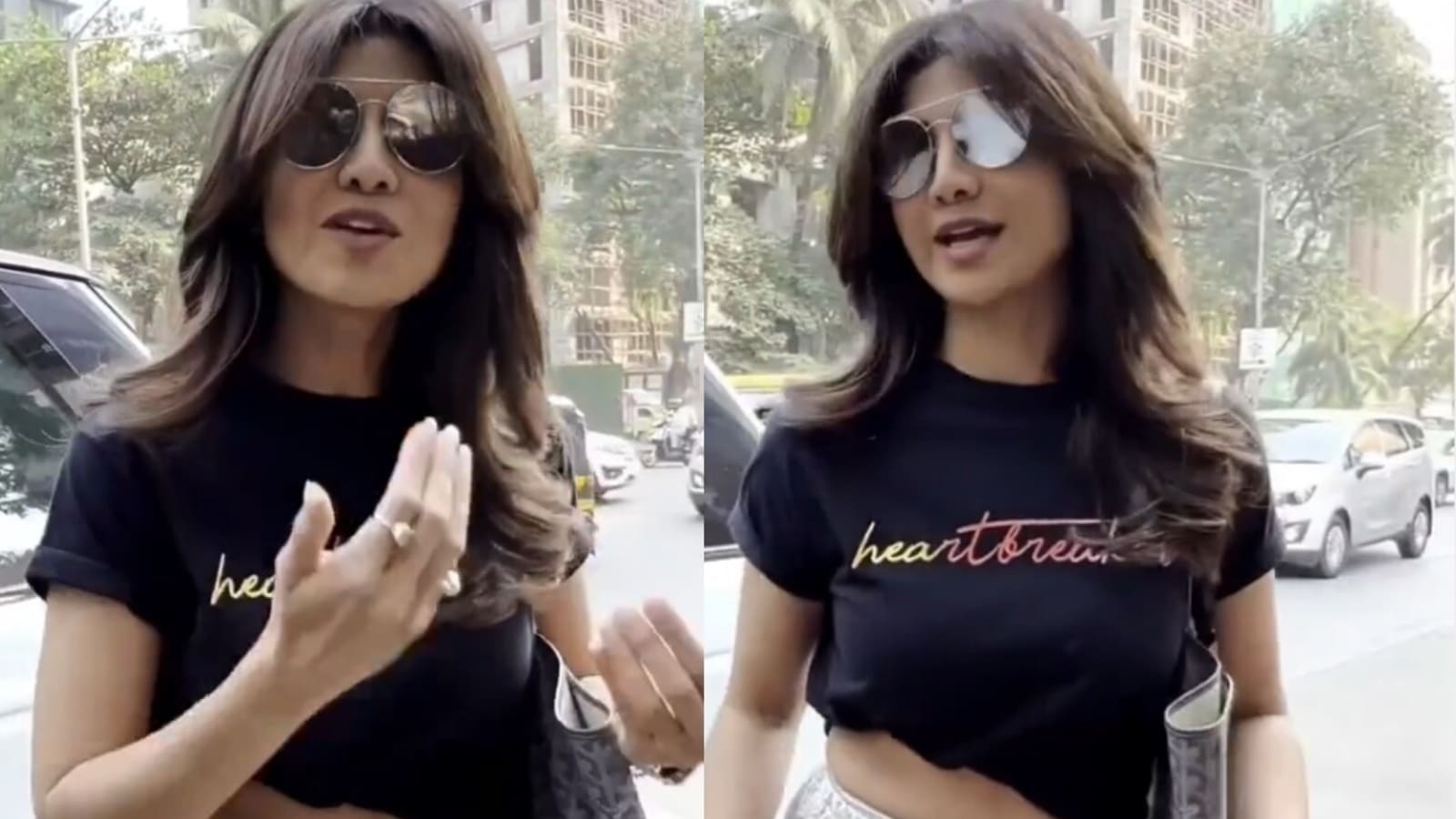 Shilpa Shetty says ‘muh pe ghus ke photo loge kya’ as paparazzi try to stop her