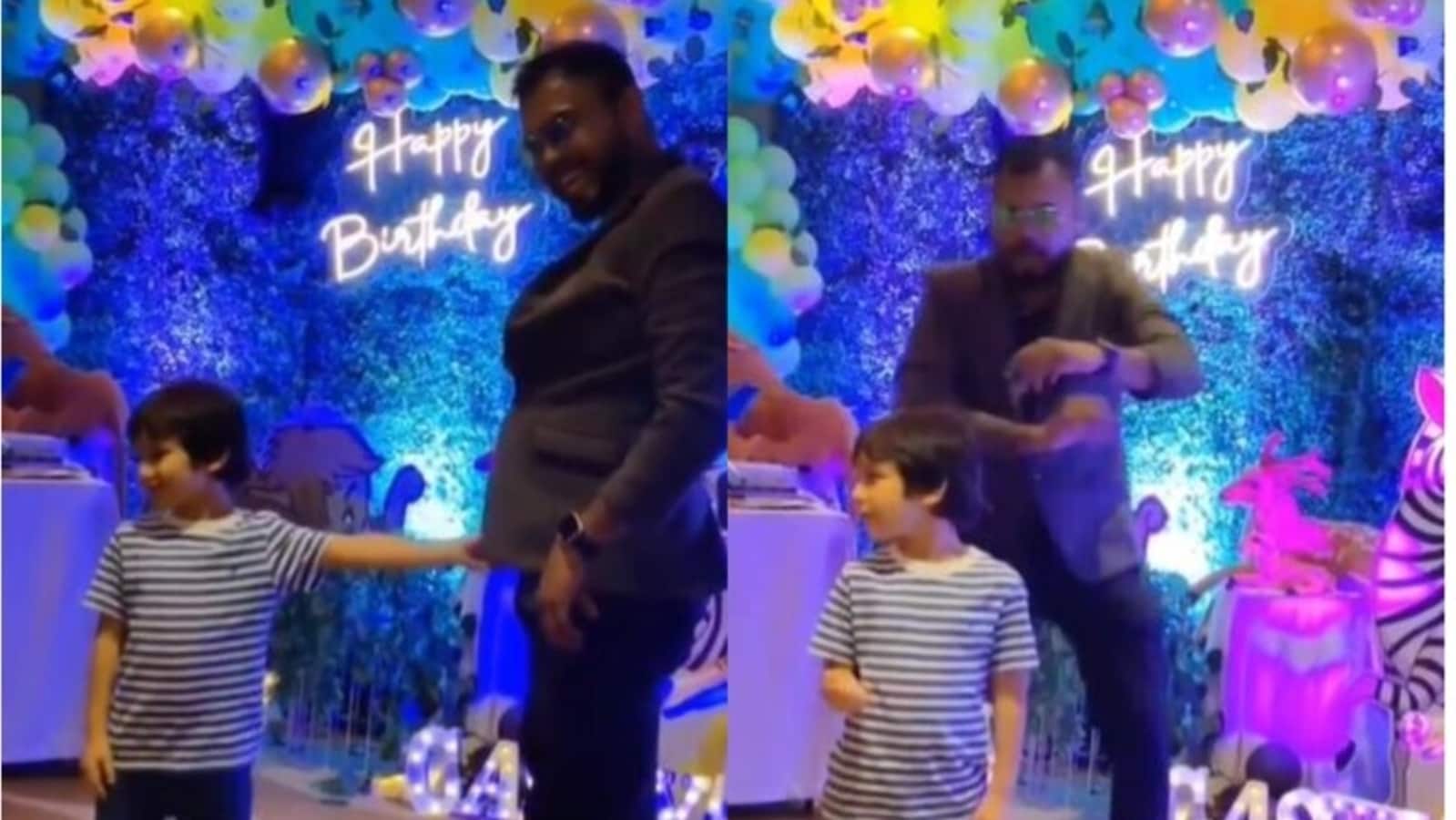 Uninterested Taimur Ali Khan takes part in magic show at friend’s birthday party, smiles as it ends. Watch