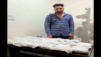 According to official sources, the NCB team was following the peddler and intercepted his vehicle in Dugri area on Tuesday when the accused was planning to hand over the contraband. (HT photo) According to official sources, the NCB team was following the peddler and intercepted his vehicle in Dugri area on Tuesday when the accused was planning to hand over the contraband. (HT photo)
