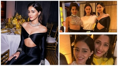 Ananya Panday with other celebs at Swaroski's dinner in New York. Ananya Panday with other celebs at Swaroski's dinner in New York.