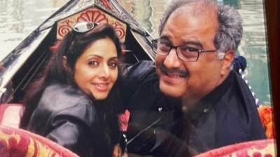 Boney Kapoor and Sridevi in a pic from their Venice holiday in 2008. Boney Kapoor and Sridevi in a pic from their Venice holiday in 2008.
