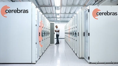 Startup Cerebras System's new AI supercomputer Andromeda is seen at a data center in Santa Clara, California, US (via REUTERS)