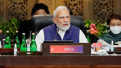 India's Prime Minister Narendra Modi attends a session during the G20 Leaders' Summit, Wednesday. (REUTERS)
