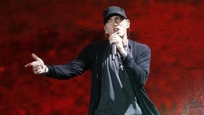 American rapper Eminem asks for weightlifting equipment before his shows. (AP) American rapper Eminem asks for weightlifting equipment before his shows. (AP)