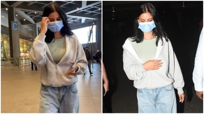 Suhana Khan makes a strong case for comfy airport fashion in an effortless look. (HT Photo/Varinder Chawla) Suhana Khan makes a strong case for comfy airport fashion in an effortless look. (HT Photo/Varinder Chawla)