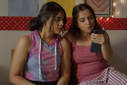 Aayushi Gupta and Ahsaas Channa in Hostel Daze. Aayushi Gupta and Ahsaas Channa in Hostel Daze.