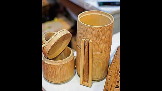 Go green with the Bamboo Tiffin Box, which has a shelf life of 18 months.  (Photo: Gokul VS/HT)