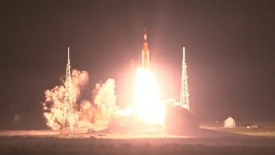 Nasa's Artemis 1 moon mission launched.
