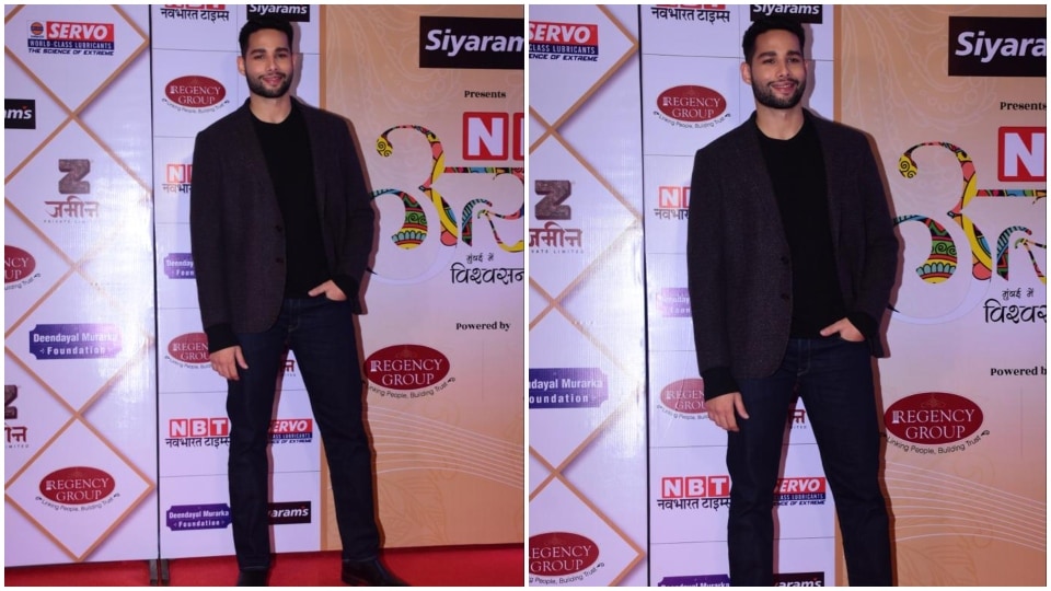 Siddhant Chaturvedi at NBT Awards red carpet. (HT Photo/Varinder Chawla)