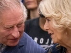 King Charles-Camilla Wedding Cake: Britain's King Charles III and Britain's Camilla, Queen Consort is seen.