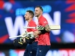 Jos Buttler and Alex Hales walk back