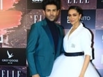 Deepika Padukone, Kartik Aaryan and Janhvi Kapoor at an awards event. Deepika Padukone, Kartik Aaryan and Janhvi Kapoor at an awards event.