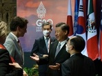 Canada's Prime Minister Justin Trudeau speaks with China's President Xi Jinping at the G20 Leaders' Summit in Bali, Indonesia. 