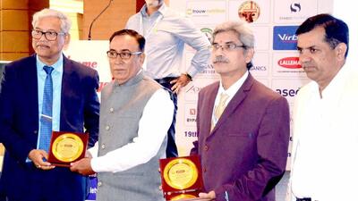 Experts being honoured at the 19th International Biennial Conference of Animal Nutrition Society of India at GADVASU in Ludhiana. (HT PHOTO) Experts being honoured at the 19th International Biennial Conference of Animal Nutrition Society of India at GADVASU in Ludhiana. (HT PHOTO)