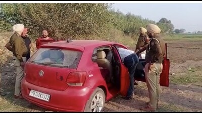 The car in which the woman’s body was found in Zirakpur on Wednesday. (HT File) The car in which the woman’s body was found in Zirakpur on Wednesday. (HT File)