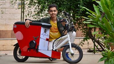 A YouTuber making an e-bike caught the fancy of 15-year-old Class 12 student Rahul Pataskar from Pune. (HT) A YouTuber making an e-bike caught the fancy of 15-year-old Class 12 student Rahul Pataskar from Pune. (HT)