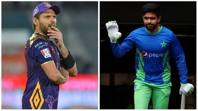 Shahid Afridi has demanded the resignation of Pakistan captain Babar Azam (PSL-AP)