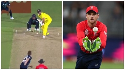 England captain Jos Buttler came up with a cheeky remark to unnerve the Australian batter (Screengrab - AP) England captain Jos Buttler came up with a cheeky remark to unnerve the Australian batter (Screengrab - AP)
