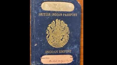 Man shows British Indian passport. (Instagram/@vintage.passport.collector) Man shows British Indian passport. (Instagram/@vintage.passport.collector)