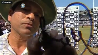 Sachin Tendulkar signs the camera after his retirement speech. (Twitter/@BCCI) Sachin Tendulkar signs the camera after his retirement speech. (Twitter/@BCCI)