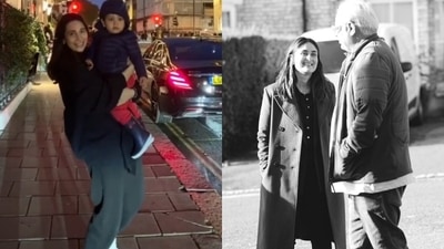 Jehangir Ali Khan with Karisma Kapoor in London. Jehangir Ali Khan with Karisma Kapoor in London.