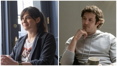 Lizzy Caplan and Adam Brody in Fleishman Is In Trouble. Lizzy Caplan and Adam Brody in Fleishman Is In Trouble.