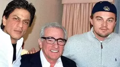 Shah Rukh Khan with Martin Scorsese and Leonardo DiCaprio. Shah Rukh Khan with Martin Scorsese and Leonardo DiCaprio.