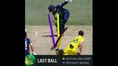 Starc left Roy all over the place with the delivery (Cricket Autralia) Starc left Roy all over the place with the delivery (Cricket Autralia)