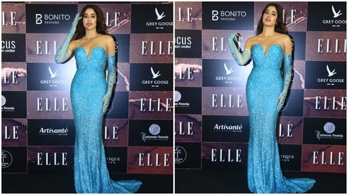 Janhvi looked like a Disney princess. (HT Photos/Varinder Chawla)